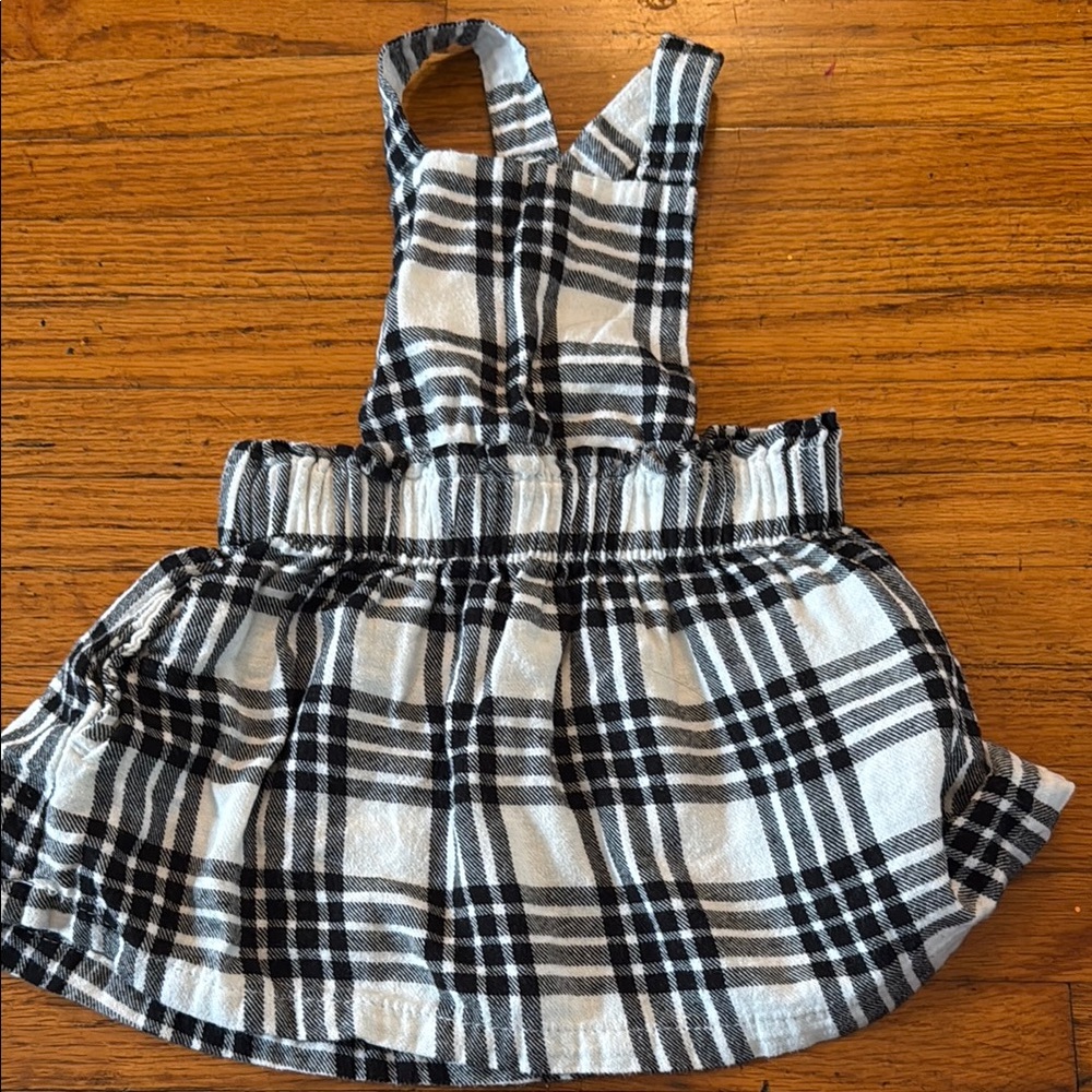 Plaid Black and White Baby Dress